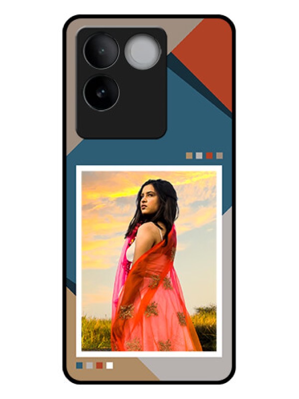 Custom Vivo T2 Pro 5G Custom Glass Phone Case - Retro Color Pallet Design