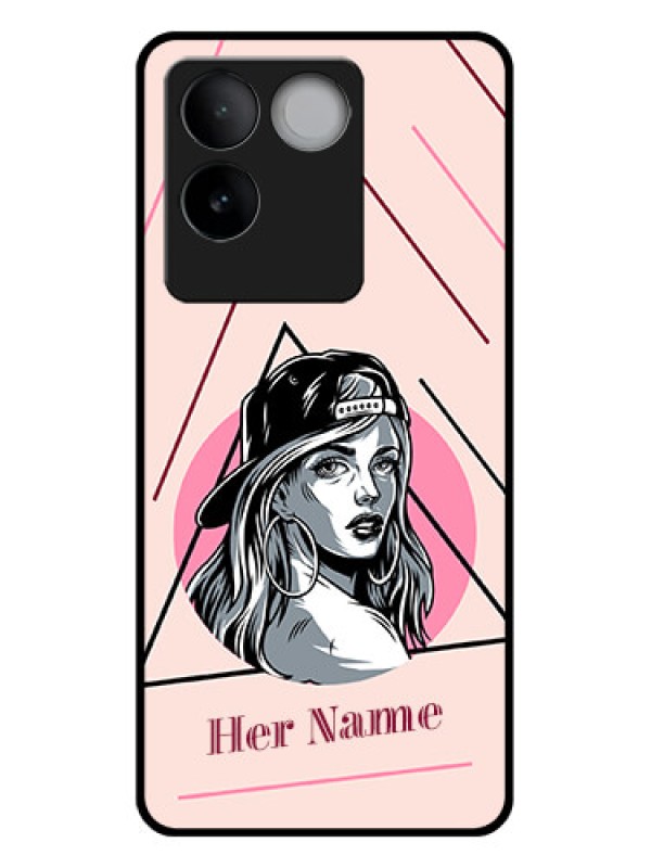 Custom Vivo T2 Pro 5G Custom Glass Phone Case - Rockstar Girl Design
