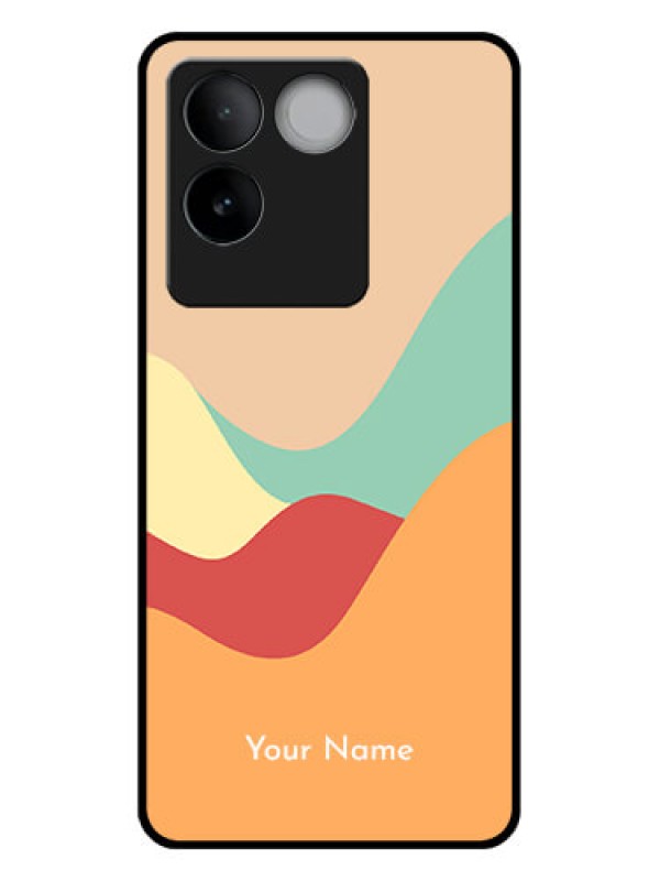 Custom Vivo T2 Pro 5G Custom Glass Phone Case - Ocean Waves Multi - Colour Design