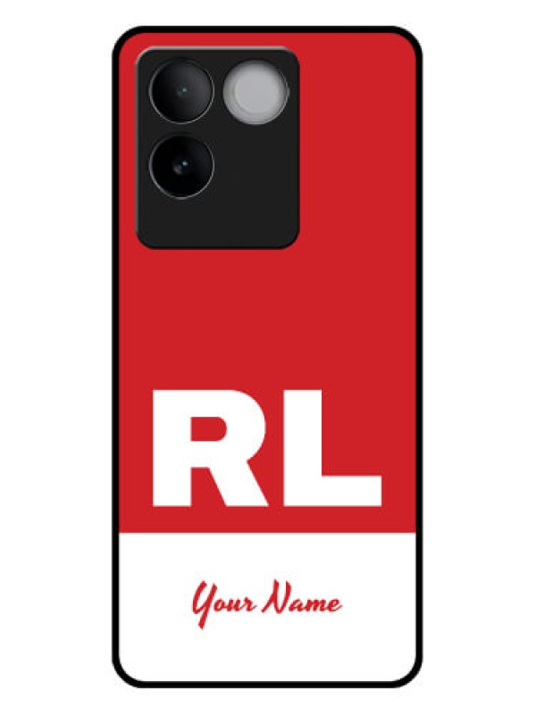 Custom Vivo T2 Pro 5G Custom Glass Phone Case - Dual Tone Custom Text Design