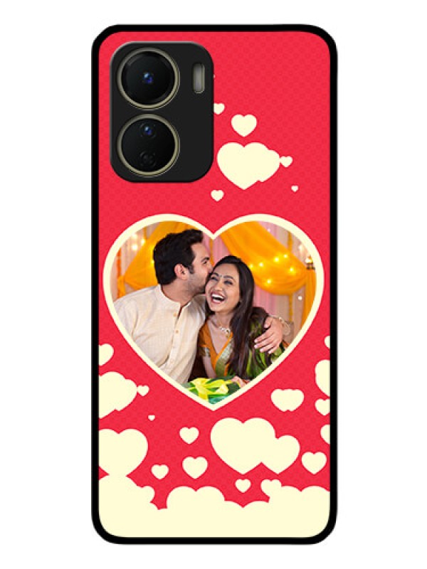 Custom Vivo T2x 5G Custom Glass Mobile Case - Love Symbols Phone Cover Design
