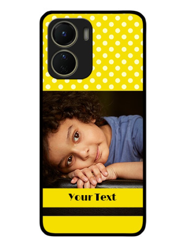 Custom Vivo T2x 5G Custom Glass Phone Case - Bright Yellow Case Design