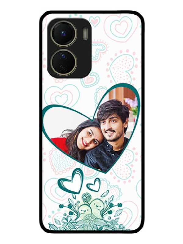 Custom Vivo T2x 5G Photo Printing on Glass Case - Premium Couple Design