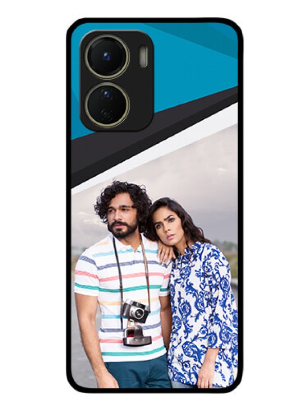 Custom Vivo T2x 5G Photo Printing on Glass Case - Simple Pattern Photo Upload Design