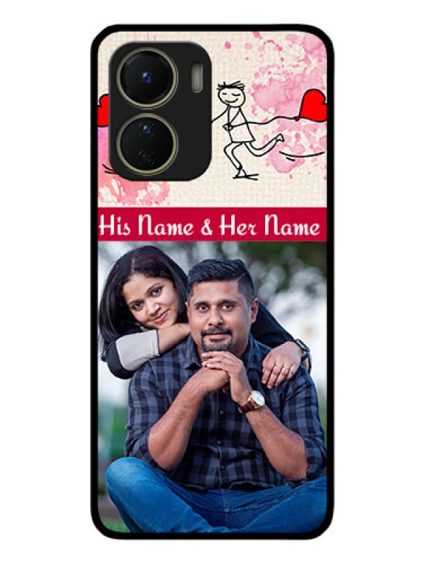 Custom Vivo T2x 5G Photo Printing on Glass Case - You and Me Case Design