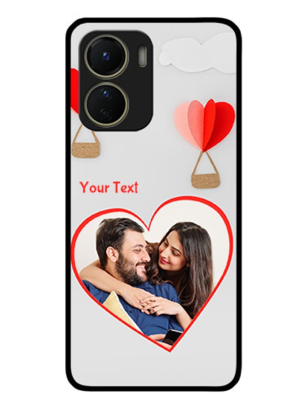 Custom Vivo T2x 5G Custom Glass Mobile Case - Parachute Love Design