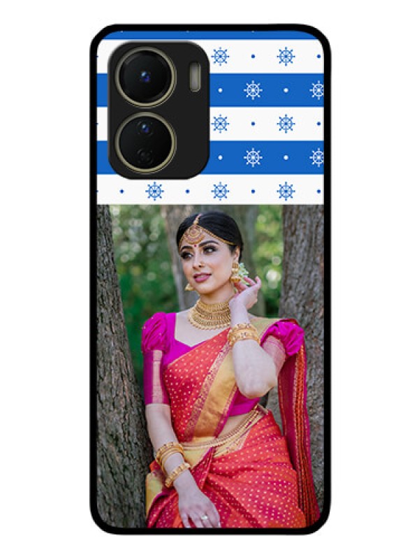 Custom Vivo T2x 5G Photo Printing on Glass Case - Snow Pattern Design