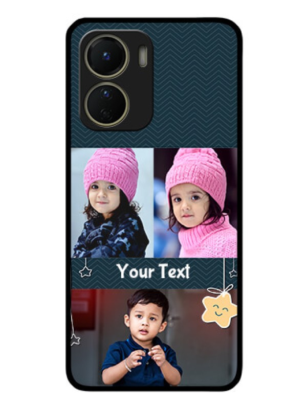 Custom Vivo T2x 5G Custom Glass Mobile Case - Hanging Stars Design