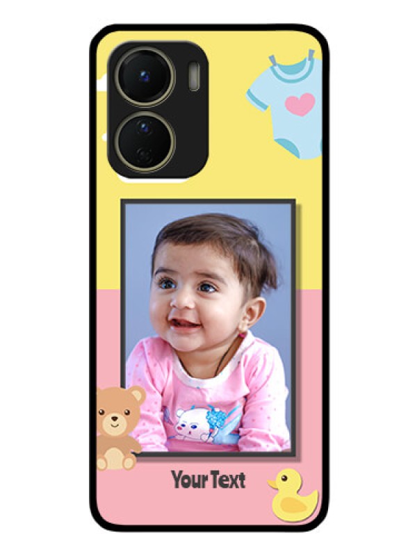 Custom Vivo T2x 5G Photo Printing on Glass Case - Kids 2 Color Design