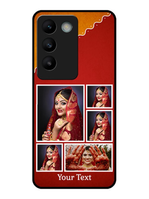 Custom Vivo T3 5G Custom Glass Phone CaseWedding Pic Upload Design