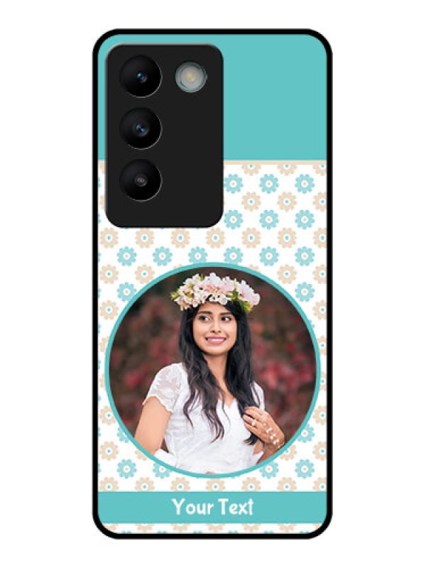 Custom Vivo T3 5G Custom Glass Phone CaseBeautiful Flowers Design