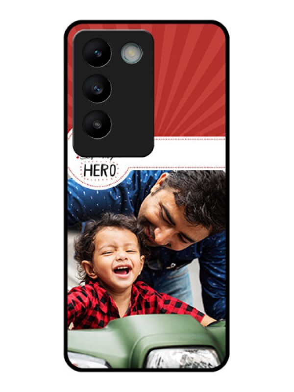 Custom Vivo T3 5G Custom Glass Phone CaseMy Dad Hero Design