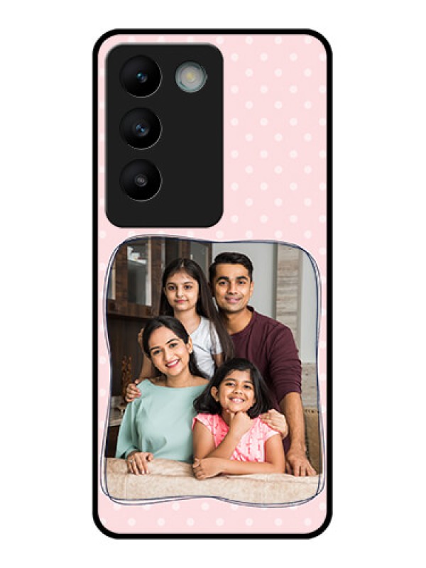 Custom Vivo T3 5G Custom Glass Phone CaseFamily With Dots Design