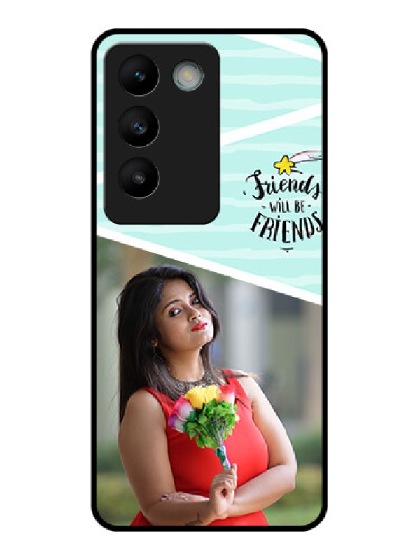 Custom Vivo T3 5G Custom Glass Phone CaseFriends Picture Icon Design