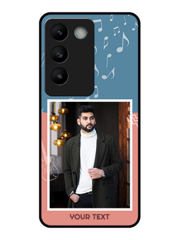 Custom Vivo T3 5G Custom Glass Phone CaseWith Color Musical Note Design