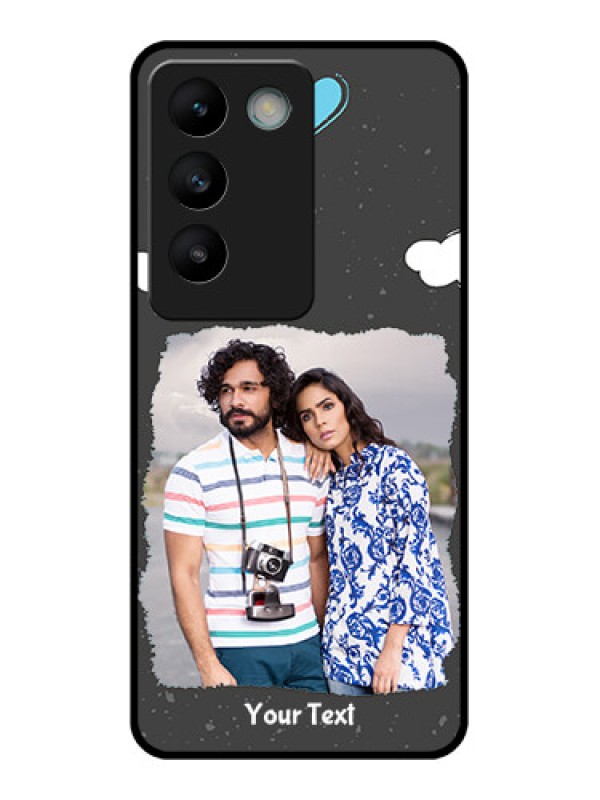 Custom Vivo T3 5G Custom Glass Phone CaseSplashes With Love Doodles Design