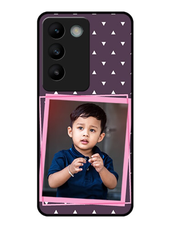 Custom Vivo T3 5G Custom Glass Phone CaseTriangle Pattern Dotted Design