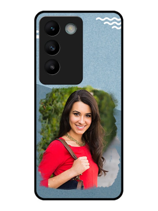 Custom Vivo T3 5G Custom Glass Phone CaseGrunge Line Art Design