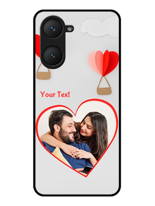 Custom Vivo T3 Lite 5G Custom Glass Phone Case - Parachute Love Design