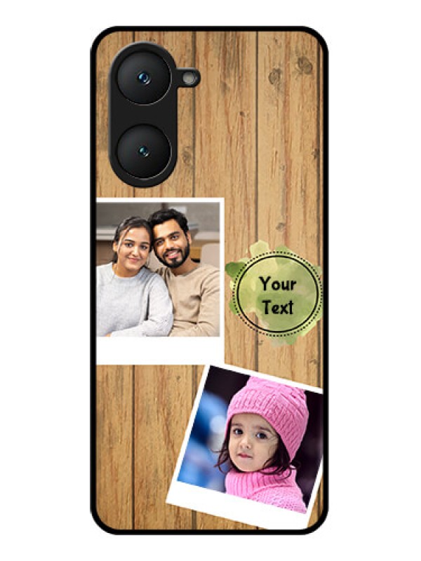 Custom Vivo T3 Lite 5G Custom Glass Phone Case - Wooden Texture Design