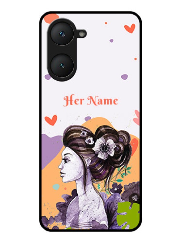 Custom Vivo T3 Lite 5G Custom Glass Phone Case - Woman And Nature Design