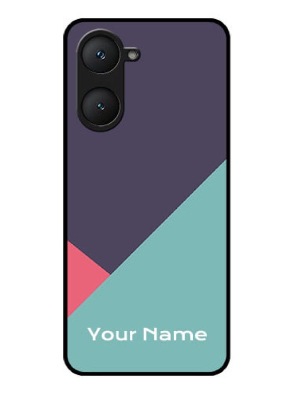 Custom Vivo T3 Lite 5G Custom Glass Phone Case - Tri Color Abstract Design