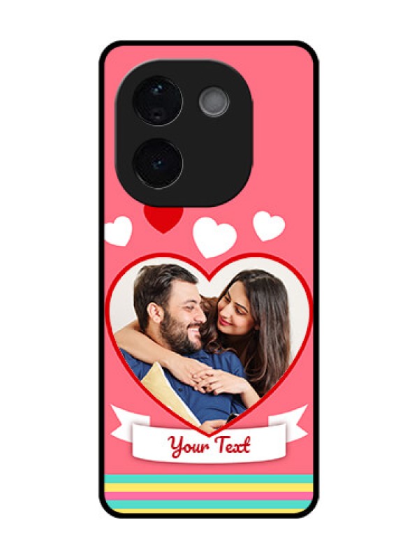 Custom Vivo T3 Pro 5G Custom Glass Phone CaseLove Shapes Doodle Design