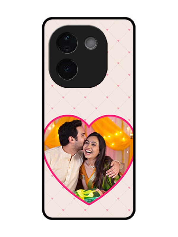 Custom Vivo T3 Pro 5G Custom Glass Phone CaseHeart Shape Design