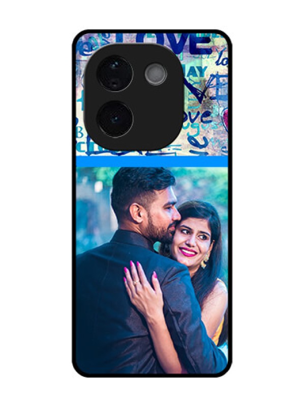 Custom Vivo T3 Pro 5G Custom Glass Phone CaseColorful Love Design