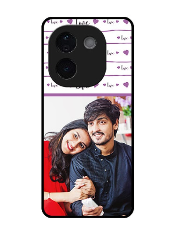 Custom Vivo T3 Pro 5G Custom Glass Phone CaseCouples Heart Design