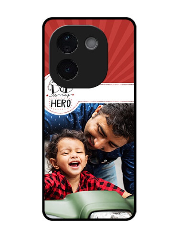 Custom Vivo T3 Pro 5G Custom Glass Phone CaseMy Dad Hero Design