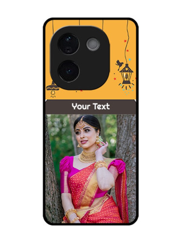 Custom Vivo T3 Pro 5G Custom Glass Phone CaseWith Family Picture And Icons