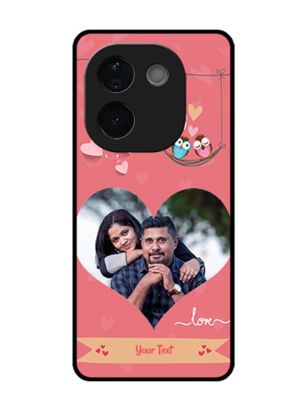 Custom Vivo T3 Pro 5G Custom Glass Phone CasePeach Color Love Design