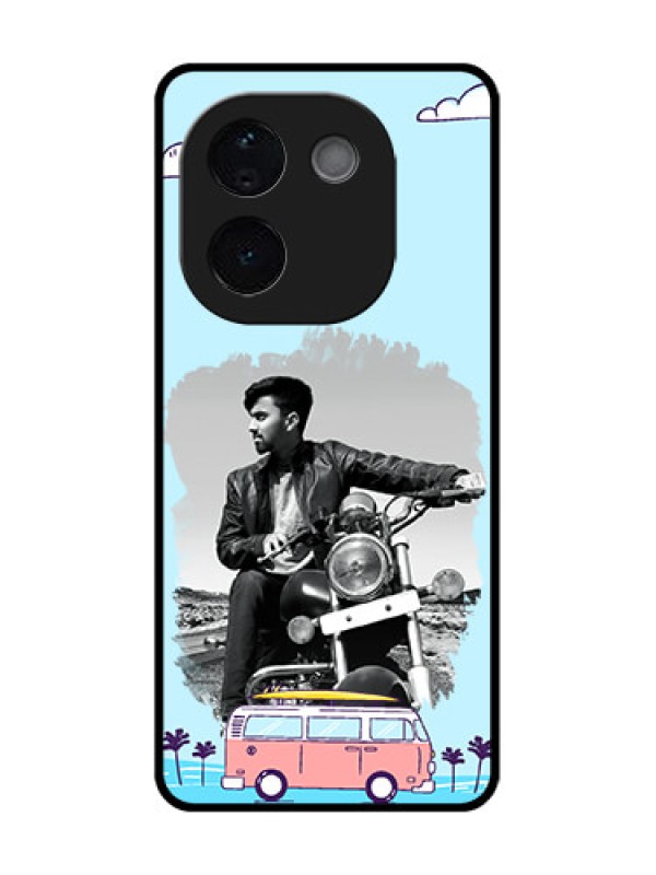 Custom Vivo T3 Pro 5G Custom Glass Phone CaseTravel and Adventure Design