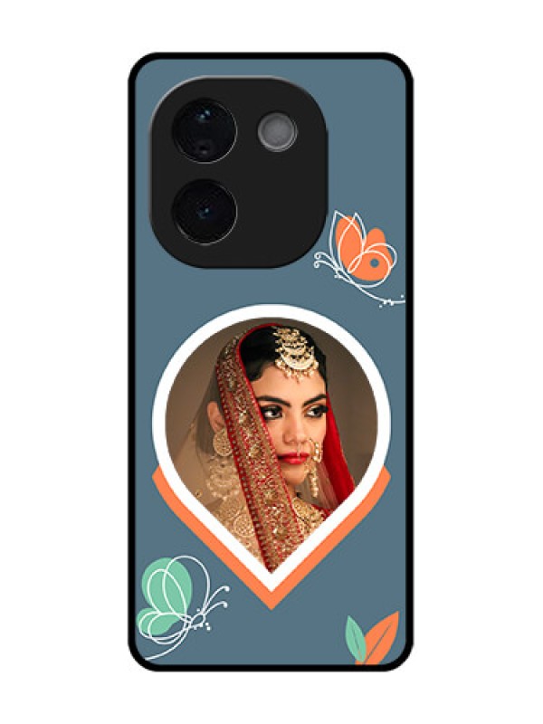 Custom Vivo T3 Pro 5G Custom Glass Phone CaseDroplet Butterflies Design