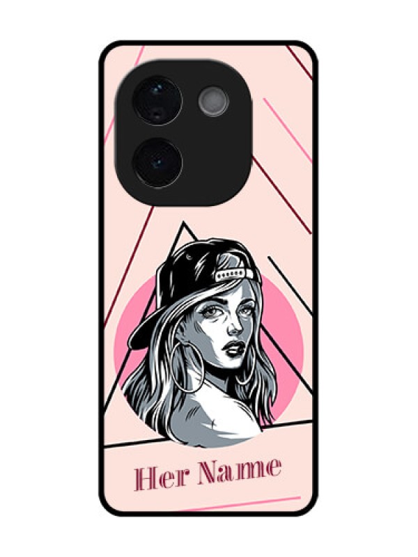 Custom Vivo T3 Pro 5G Custom Glass Phone CaseRockstar Girl Design