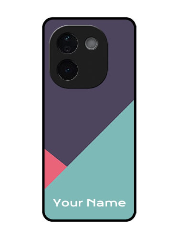 Custom Vivo T3 Pro 5G Custom Glass Phone CaseTri Color Abstract Design