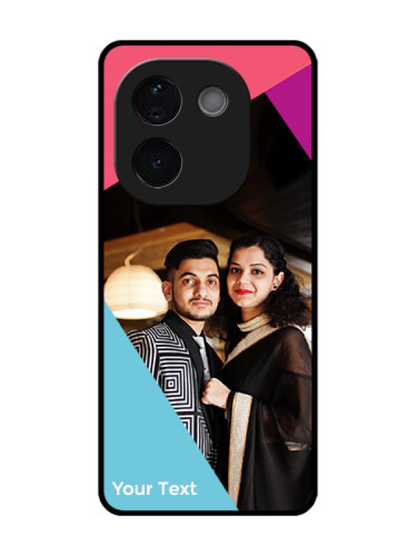 Custom Vivo T3 Pro 5G Custom Glass Phone CaseStacked Triple Colour Design