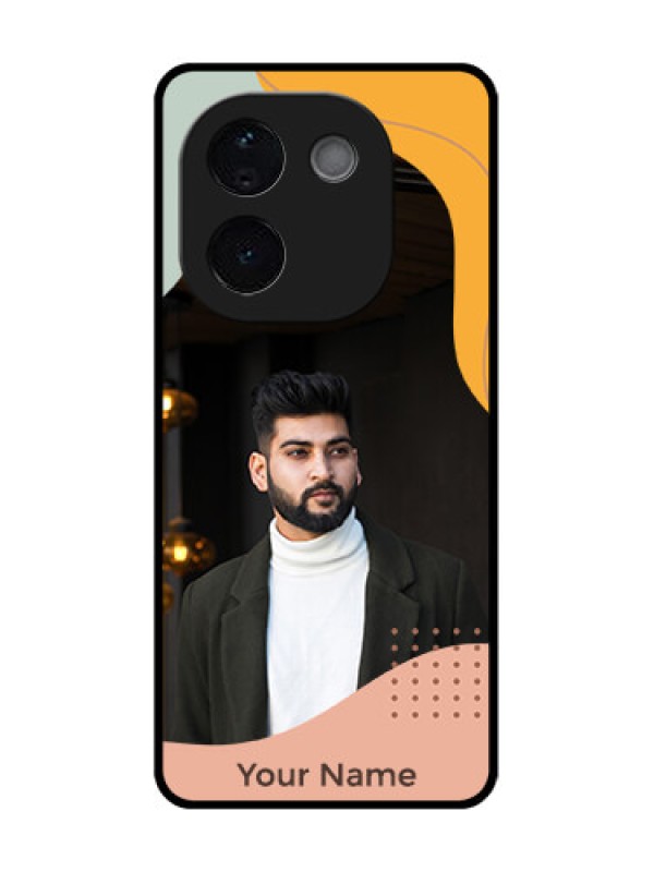 Custom Vivo T3 Pro 5G Custom Glass Phone CaseTri - Coloured Overlay Design