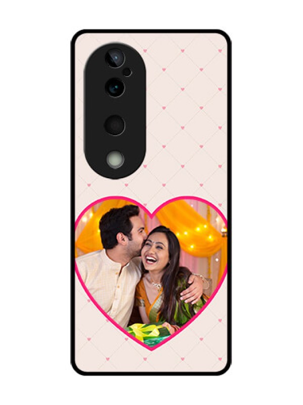 Custom Vivo T3 Ultra Custom Glass Phone CaseHeart Shape Design