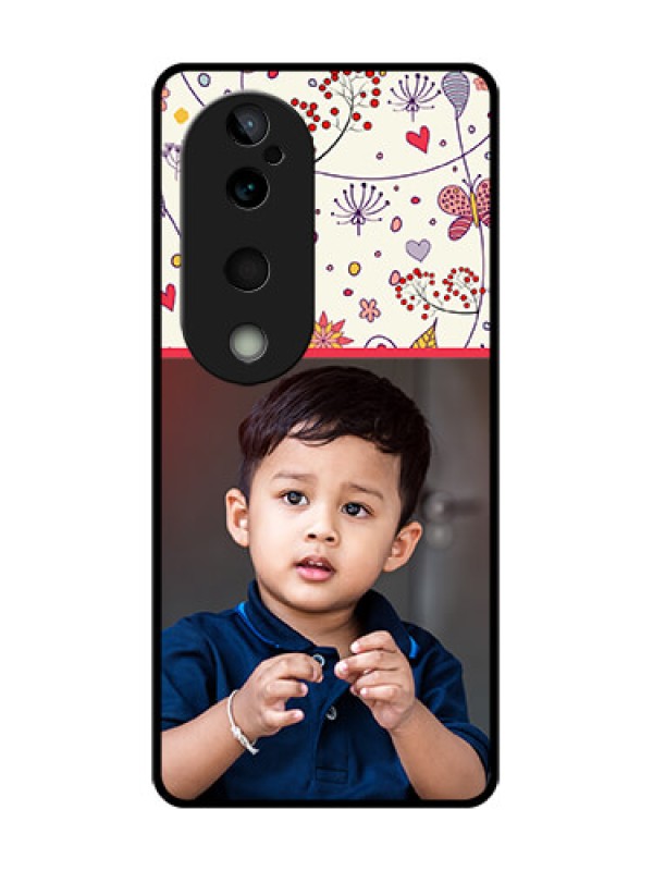 Custom Vivo T3 Ultra Custom Glass Phone CasePremium Floral Design