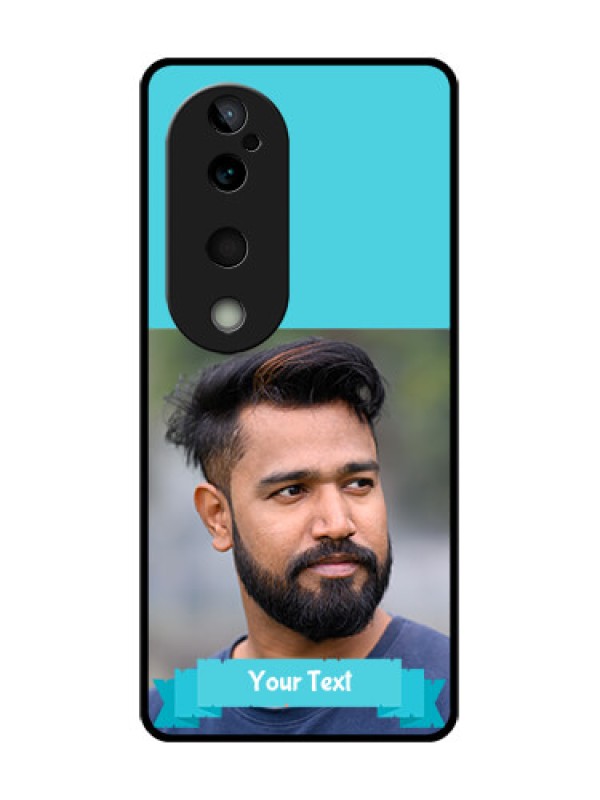 Custom Vivo T3 Ultra Custom Glass Phone CaseBlue Color Design