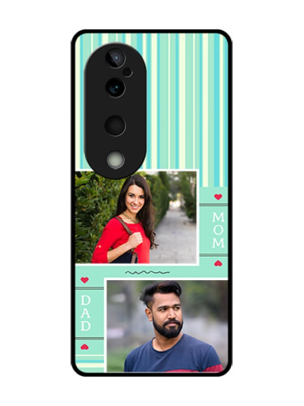 Custom Vivo T3 Ultra Custom Glass Phone CaseMom and Dad Pic Design