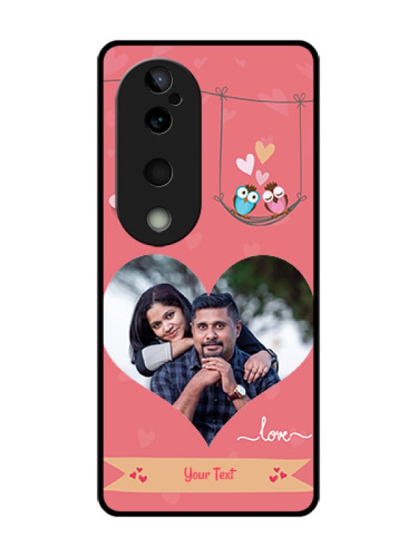 Custom Vivo T3 Ultra Custom Glass Phone CasePeach Color Love Design