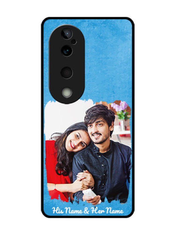 Custom Vivo T3 Ultra Custom Glass Phone Case - Blue Color Vintage Design