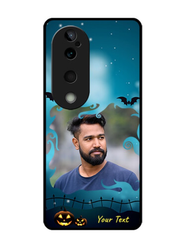 Custom Vivo T3 Ultra Custom Glass Phone CaseHalloween Frame Design