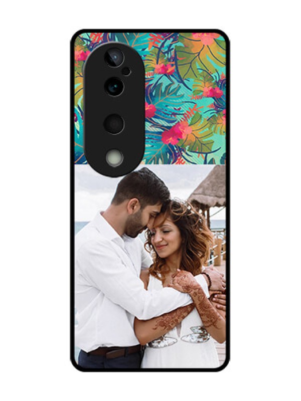 Custom Vivo T3 Ultra Custom Glass Phone CaseWatercolor Floral Design