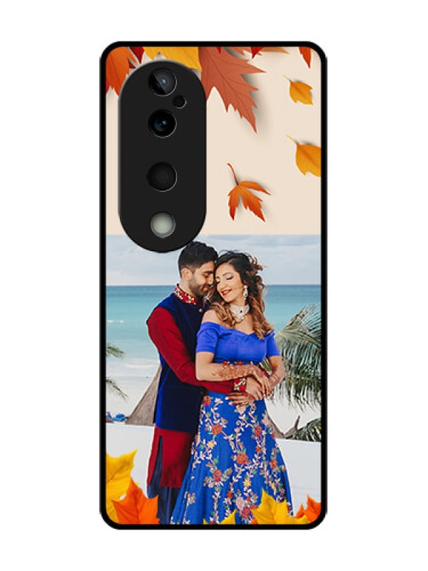 Custom Vivo T3 Ultra Custom Glass Phone CaseAutumn Maple Leaves Design