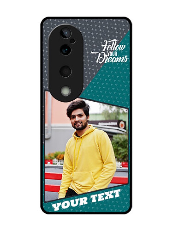 Custom Vivo T3 Ultra Custom Glass Phone CaseBackground Pattern Design With Quote