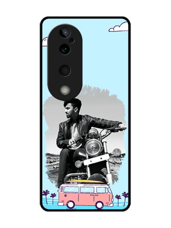 Custom Vivo T3 Ultra Custom Glass Phone CaseTravel and Adventure Design